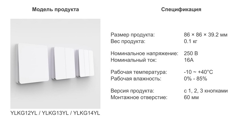 Умные выключатели Smart Switch Light от Yeelight - 3 новинки популярного бренда