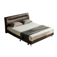 Двуспальная кровать Xiaomi 8H Time Cloud Leather Bed Modern Minimalist 1.5 m Dark Coffee (JMP10) (без матраса)