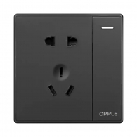 Розетка с выключателем Xiaomi OPPLE Wall Switch Socket K05 Black One Opening + Five Holes