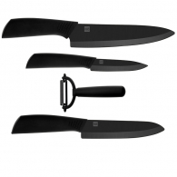 Набор керамических ножей 4 в 1 Huo Hou Nano Ceramic Knife Black