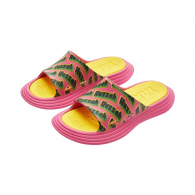 Шлепанцы Xiaomi UTUNE Soft Thick Bottom Slippers Pink/Yellow Printed (XT863) размер 37-38