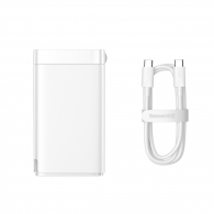 Сетевое зарядное устройство Baseus GaN3 Pro Fast Charger 2C+U 65W CH White (CCGAN65C3)