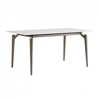 Обеденный стол со столешницей из керамогранита Xiaomi Linsy Dining Table 1.6 m White/Grey (LS403R2-A)
