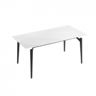 Обеденный стол со столешницей из керамогранита Xiaomi Linsy Dining Table 1.6 m White/Black (LS403R2-B)
