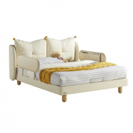 Детская кровать с бортиками Xiaomi Linsy Eco-Leather Children's Bed 1.5 m Off-White (BC359-A+BC359-C) (без матраса)
