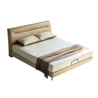 Двуспальная кровать Xiaomi 8H Time Cloud Leather Bed Modern Minimalist 1.5 m Beige (JMP10) (без матраса)
