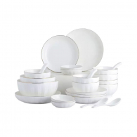Набор фарфоровой посуды с золотым рисунком Xiaomi Shunxiang Luxury Gold-painted Tableware Set White