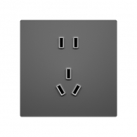 Розетка Xiaomi Linptech Ultra-Thin Glass Panel Smart Wall Socket Five Holes E3 Pro Gray (NPE3PA)