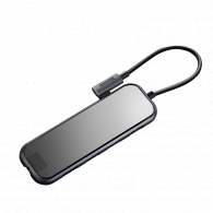 Адаптер-хаб Baseus Multi-functional HUB Type-C to 3xUSB3.0+HD4K+RJ45+PD Deep Gray (UCN3275)