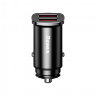 Автомобильное зарядное устройство Baseus Dual Car Charger QC3.0 30W Metal Black (CCALL-DS01)
