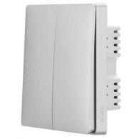 Умный выключатель Xiaomi Aqara Smart Wall Switch (Двойной с нулевой линией) Grey (QBKG12LM)