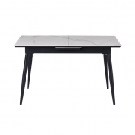 Стол обеденный раздвижной со столешницей из керамогранита Xiaomi 8H Jun Rock Board Telescopic Dining Table 1.1-1.4 m White (YB2)