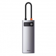 Адаптер-хаб Baseus Metal Gleam Series 5-in-1 Multifunctional Type-C HUB Docking Station Grey (CAHUB-CX0G)