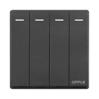 Выключатель Xiaomi OPPLE Wall Switch Socket K05 Black Four Open Double Control