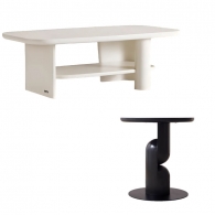 Комплект журнальный столик и приставной столик Xiaomi Linsy Set Of Coffee Table And Side Table Creamy Wind/Fresh Coffee With Cocoa  (RS4L-A+RS3L-A)