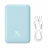 Внешний аккумулятор с поддержкой беспроводной зарядки Baseus Magnetic Wireless Charging Power Bank 20000 mAh 20W Blue (PPCXM20)