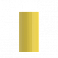 Прямая ваза с глазурью Geometry Bright Glazed Corrugated Straight Vase Yellow Small (HF-JHZHPX01)