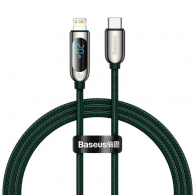 Кабель Baseus Display Fast Charging Data Cable Type-C to Lightning 20W 1m Green (CATLSK-06)
