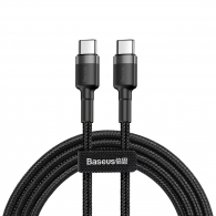 Кабель Baseus Cafule Series Type-C to Type-C PD2.0 60W 1m Black/Grey (CATKLF-GG1)