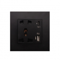 Розетка YouSmart Wall Socket 5 PINS USB-A Type-C Black (Y1-F01)