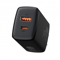 Сетевое зарядное устройство Baseus Compact Quick Charger U+S 20W US Black (CCCP20US)