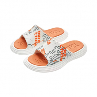 Шлепанцы Xiaomi UTUNE Soft Thick Bottom Slippers White/Orange Printed (XT863) размер 35-36