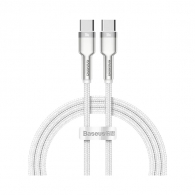 Кабель Baseus Cafule Series Metal Data Cable Type-C to Type-C 100W 1m White (CATJK-C02)