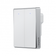 Умный выключатель двухклавишный с нулевой линией Xiaomi Linptech Glass Panel Smart Switch E1 Zero Fire Double  White (QE1GDB-W2 MI)