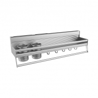 Кухонная полка Xiaomi Diiib Kitchen Shelf Double Cups 600mm Aluminum Alloy Silver (DMCFZWJ003)