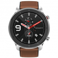 Часы Xiaomi Amazfit GTR 47mm Stainless Stell Case Leather Strap Brown