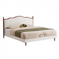 Двуспальная кровать Xiaomi Linsy French Retro Bed 1.5 m Brown/White (BC214-A) (без матраса)