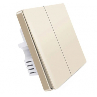 Умный выключатель Xiaomi Aqara Smart Light Switch ZigBee Version (Двойной без нулевой линии) Gold (QBKG03LM)