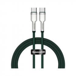 Кабель Baseus Cafule Series Metal Data Cable Type-C to Type-C 100W 1m Green (CATJK-C06)