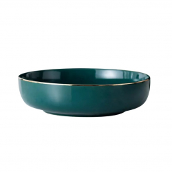 Сервировочная глубокая тарелка Xiaomi SONGFA Hand-painted Ceramic Dish Malachite Green