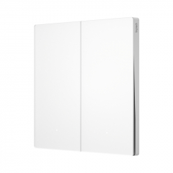 Умный выключатель двухклавишный с нулевой линией Xiaomi Linptech Ultra-Thin Glass Panel Smart Switch Zero Fire White (E3 Pro)