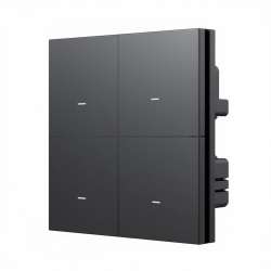 Умный выключатель четырехклавишный с нулевой линией Xiaomi Linptech Smart Switch Zero Fire PLC Version Gray (QH1DP-W4)