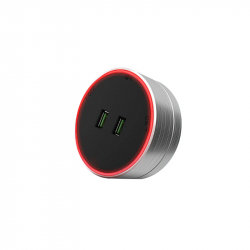Трековая розетка-адаптер YouSmart Track Power Socket Dual USB 5V 2.1A Silver (GD2)