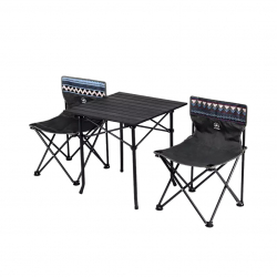Набор обеденной мебели Складной квадратный стол и 2 стула Xiaomi GOCAMP Folding Table And Chair Set Black (OBS1005)