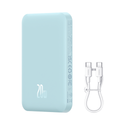 Внешний аккумулятор с поддержкой беспроводной зарядки Baseus Magnetic Wireless Charging Power Bank 5000 mAh 20W Blue (PPCXM05)
