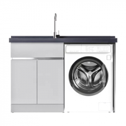 Тумба со встроенной раковиной и отсеком для стиральной машины Xiaomi Diiib Stainless Steel Washing Machine Cabinet Left 1500mm