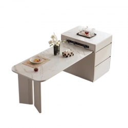 Обеденный выдвижной стол со столешницей из керамогранита Xiaomi Linsy Island Dining Table 1.94 - 2.28m Light Gray (NM1R-A)