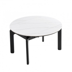 Стол обеденный раздвижной со столешницей из керамогранита Xiaomi Linsy Rock Slab Dining Table Retractable 1.3 m  Black/White (LS437R1-A1)