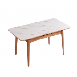 Стол обеденный раздвижной со столешницей из керамогранита Xiaomi Linsy Extendable Dining Table 0.9 - 1.2 m Wood/White (PK4R-A)