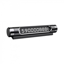 Временная карта парковки Baseus Metal Temporary Parking Number Card Black (ACNUM-01)