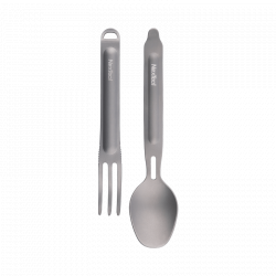 Походный набор столовых приборов Xiaomi NexTool Outdoor Titanium Fork Spoon Gray (NE20132)