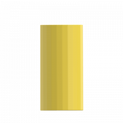 Прямая ваза с глазурью Geometry Bright Glazed Corrugated Straight Vase Yellow Small (HF-JHZHPX01)