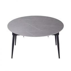 Круглый обеденный раздвижной стол со столешницей из керамогранита Xiaomi 8H Jun Telescopic Rock Board Dining Table 1.35х1.35 m/0.8 х0.75 m Grey (YB4)