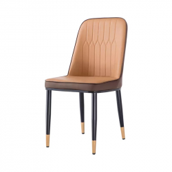 Комплект из 2 обеденных стульев Linsy Light Luxury Rockboard Two Chairs Beige&Brown (LS073S4-A)