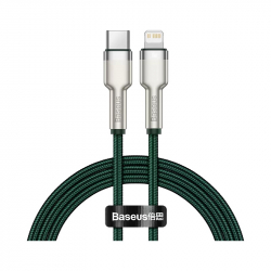 Кабель Baseus Cafule Series Metal Data Cable Type-C to iP PD20W Fast Charge 1m Green (CATLJK-A06)