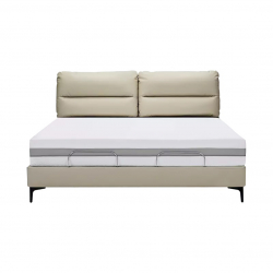 Умная двуспальная кровать Xiaomi 8H Milan Smart Leather Electric Bed S 1.5 m Beige (умное основание DT4 и хлопковый матрас MZ1)